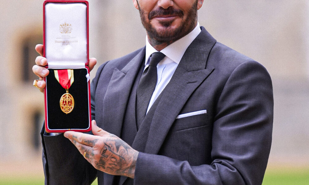 King Charles III knighted David Beckham at Windsor Castle on Tuesday, honoring his legendary soccer career with Manchester United and England